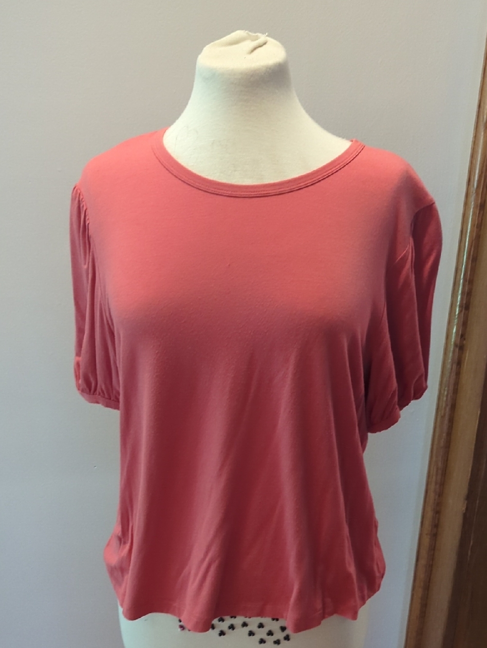 Jackson Rowe Short Sleeve Scoop Neck Top in Dusty Rose